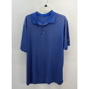 Nike Golf Polo Dri-Fit Blue Striped Short Sleeve Shirt 585748-491 Men’s Size XL